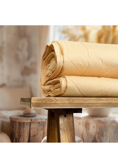 Özyurtlar Home %100 Merinos Kuzu Yün Pike Battal Boy 220x240 Sarı