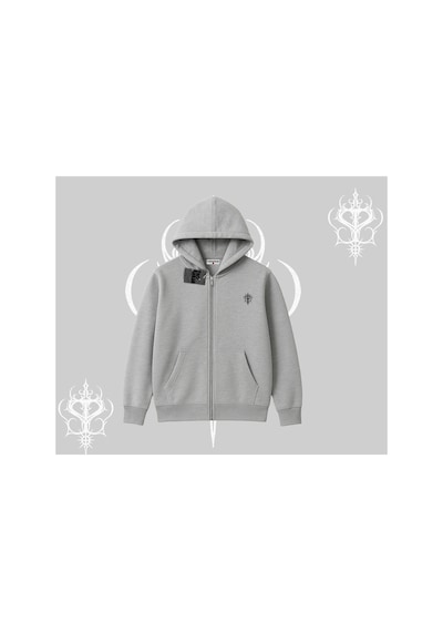 Tarzsokak Beyaz Hırka Sweatshirt Özel Logolu Gri