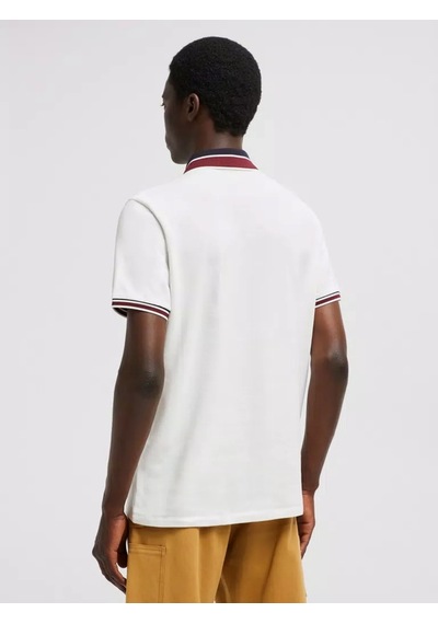 Moncler Polo Yaka Pike T-shirt Regular Fit Beyaz