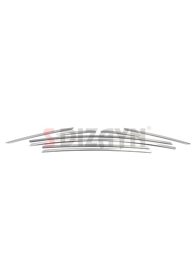 S-Dizayn Ford Fiesta Krom Cam Üst Çıtası 8 Parça 2009-2017