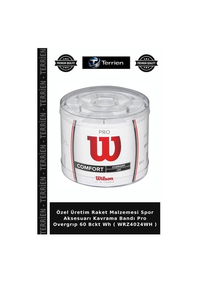 Özel Üretim Raket Malzemesi Spor Aksesuarı Kavrama Bandı Pro Overgrıp 60 Bckt Wh Wrz4024wh Beyaz