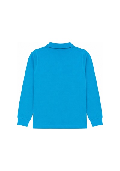 Beniizle Unisex Çocuk Uzun Kollu Polo Yaka Okul Tişört Turkuaz