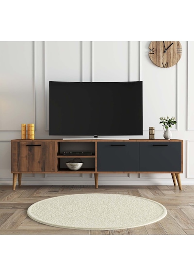 1581 Exxen 180 Cm Ahşap Ayaklı Tv Ünitesi