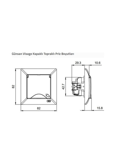 Visage Beyaz Topraklı Priz Çerçevesiz - Priz Ve Anahtar İçin Uyumlu Çerçeve