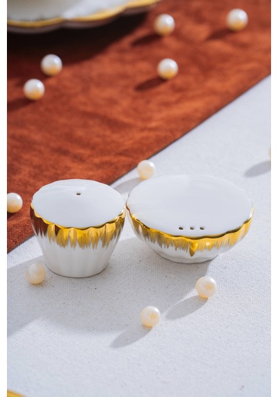 Acar Marlene Gold 6 Kişilik 29 Parça Poreselen Yemek Takımı Beyaz/gold
