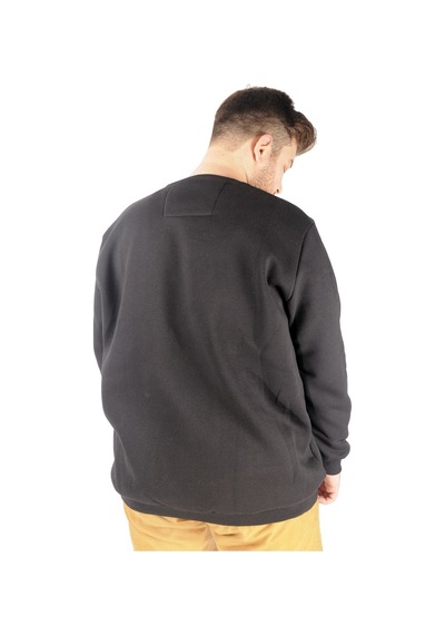 Mode Xl Erkek Sweat Bis Yaka Recycle B20531 Siyah 001