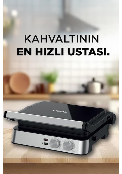 Torima TG-PRO300 2000w Paslanmaz Çelik Tost Izgara Makinesi Çıkarılabilir Plaka
