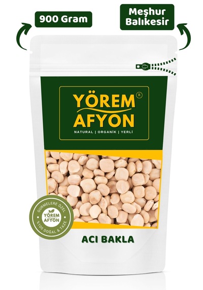 Yörem Afyon Meşhur Balıkesir Yöresinden Acı Bakla, Termiye, Yahudi Baklası Lupinus 900gr.