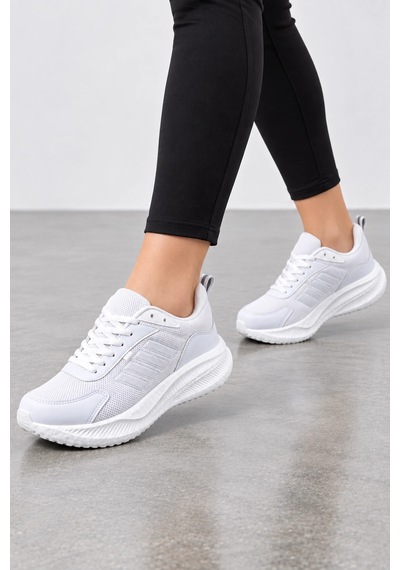 Ht Hotin Void Kadın Bağcıklı Günlük Sneaker Spor Ayakkabı - Beyaz