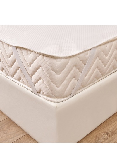 Soft Minik Kapitoneli Tek Kişilik Sıvı Geçirmez Lastikli Alez - Beyaz - 100x200 Cm Renkli