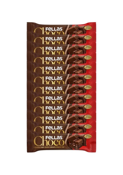 Çikolata Kaplı Meyve Bar Double Kakao 35gr X12
