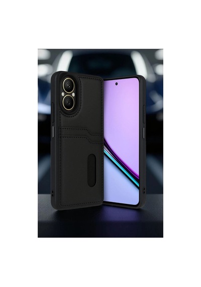 Realme 12 Lite Kılıf Sara Kartvizitli Deri Kılıf