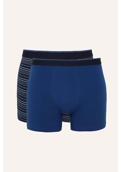 Defacto Regular Fit Çizgili Ve Düz 3lü Boxer I4019ax26aunv30 Lacivert-nv30