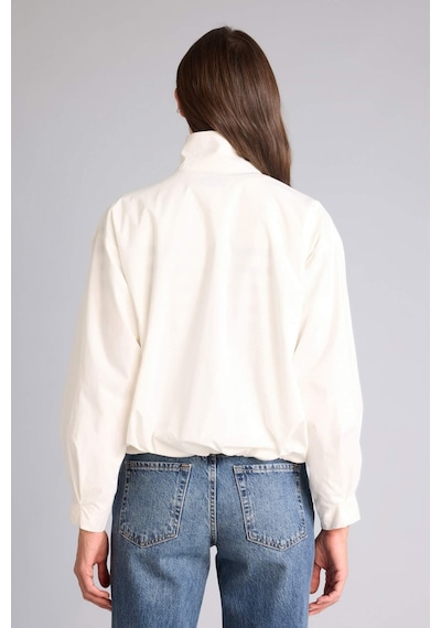 Defacto Balloon Fıt Dik Yaka Poplin Blazer Ceket H0893ax26smwt81 Beyaz-wt81