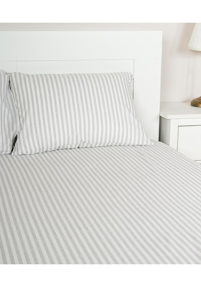 Cotton Collection Tek Kişilik Çizgili Çarşaf Seti Reveboheme Renkli