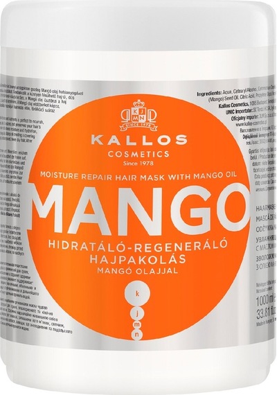 Kallos Cosmetics Mango Onarıcı Saç Maskesi 1 L