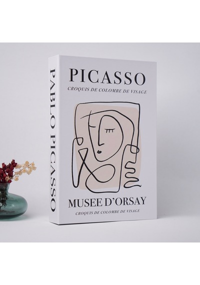 Kitap Görünümlü Dekoratif Kutu Picasso, İskandinav Tarzı Kitap Şeklinde Saklama Kutusu