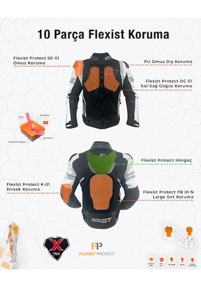 Forte GT Titan Hörgüçlü Motosiklet Montu Beyaz - Siyah