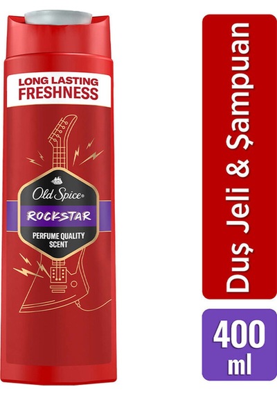 3 Adet Old Spice Duş Jeli Rockstar 400 Ml Diğer