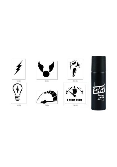 Airbrush Tattoo Hızlı Modeller Spray Tattoo Geçici Siyah Sprey Dövme Seti Siyah