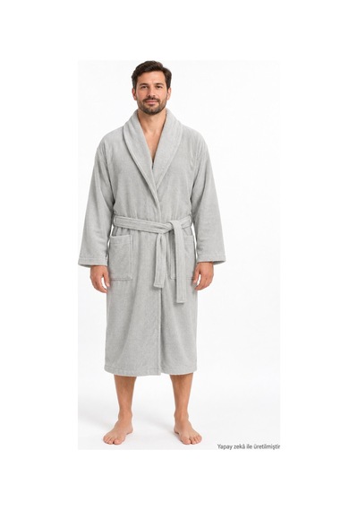 Özdilek Kadın/erkek Unisex Pamuklu Bornoz Xl - Açık Gri