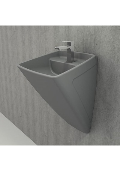 Bocchi Firenze Asma Monoblok Lavabo. 48 CM. Mat Gri 1082-006-0126