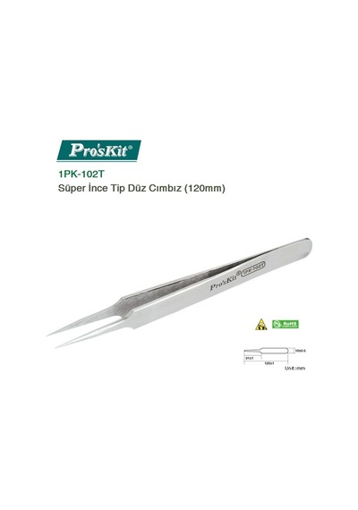 Proskit 1pk-102t Süper İnce Tip Düz Cımbız 120 MM
