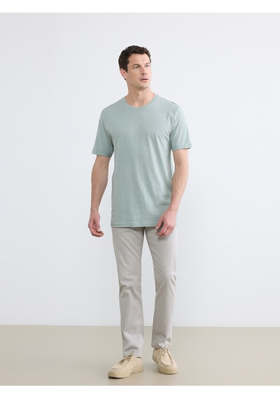 Lcwaıkıkı Classic Yeşil Slim Fit %100 Pamuk Basic Tişört