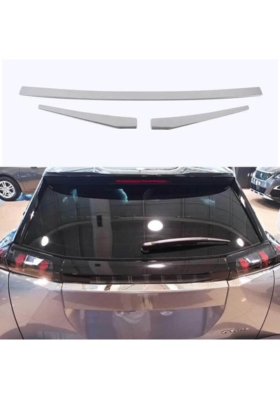 Peugeot 2008 İçin Uyumlu Bagaj Üst Çıtaları 3 Parça Krom