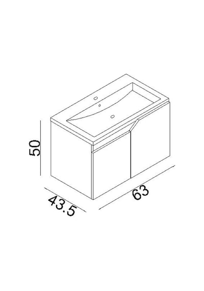 Teta Home Napoli 65 Cm Mdf Banyo Lavabolu Alt Dolap Beyaz Beyaz