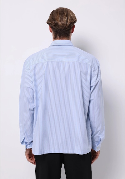 Colin's Colins Boxy Fıt Shirt Neck Çizgili Erkek Mavi Uzun Kol Gömlek Cl1075652 Q1.v1 Bsd Blue Striped Colin's Colins Boxy Fıt Shirt Neck Çizgili Erkek Mavi Uzun Kol Gömlek Cl1075652 Q1.v1 Bsd Blue Striped