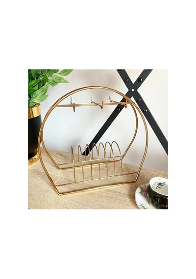 Home Altın Rengi Fincanlık Gold Fincan Standı Sorelis 6lı Sunum Gold Diğer