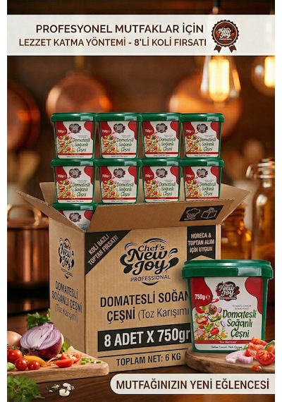 Domatesli Soğanlı Çeşni 750 G X 8 Adet - 1 Koli Koli Bazlı Avantaj Paketi