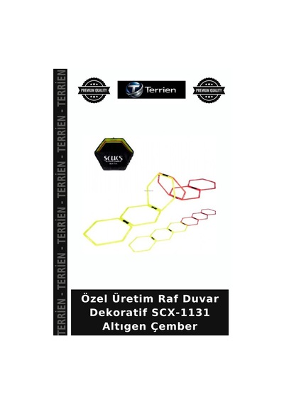 Özel Üretim Raf Duvar Dekoratif Scx-1131 Altıgen Çember Çok Renkli