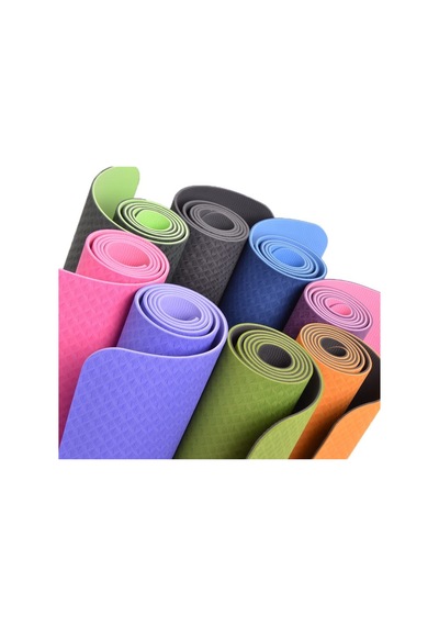 Gymo Sembol Hizalamalı 6mm Tpe Yoga Matı Pilates Minderi Diz Dirsek Koruyucu Matlı Set Turuncu