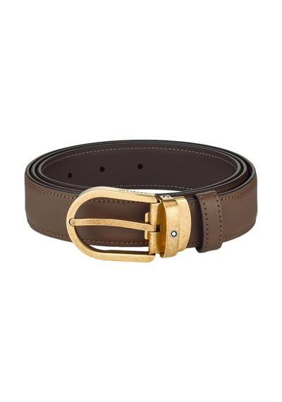 Montblanc At Nalı Tokalı Kahverengi Deri Kemer 30 Mm 129424
