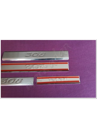 Woc Chrome Peugeot 308 Krom Kapı Eşiği Baskı 2007-2013 4 Parça Pa