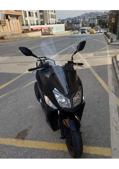 Motocam Sym Jet 14 200 Ön Cam 2017-2026 Model 74cm Şeffaf Renkli 4mm Uzun