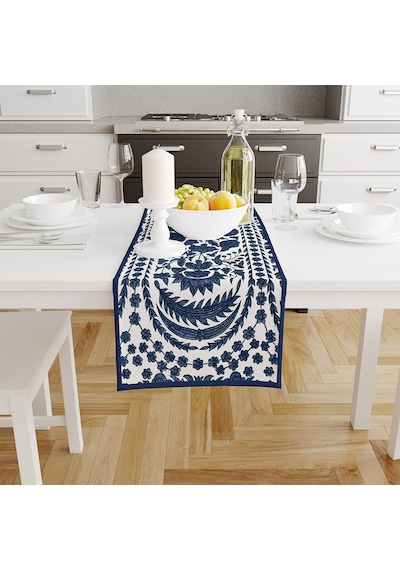 Adawall Blue Daisy Runner