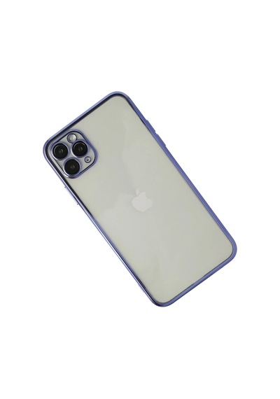 Apple iPhone Uyumlu  11 Pro Max Uyumlu Kılıf Lensli Silikon - Mor