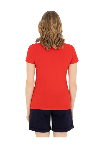 U.S. Polo Assn. Kadın Polo Yaka Tişört 1831928 Kırmızı