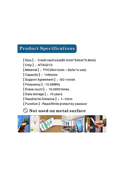 10'lu Paket Timeskey Nfc Ntag213 Nfc Kartları Orijinal Çip Boş Nfc Pvc Kart Nfc Etiketleri, Nfc Kart Yazılabilir Ve