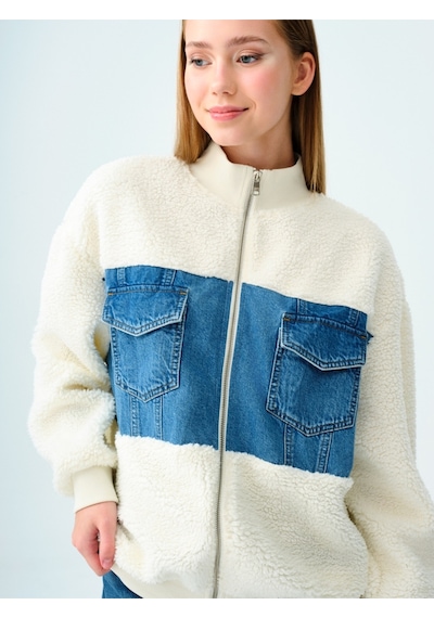 Regular Fit Kadın Sweatshirt Beyaz