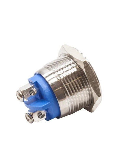 Motorobit 19L-P1 19Mm 12-24V Metal Sinyal Lambası - Kırmızı