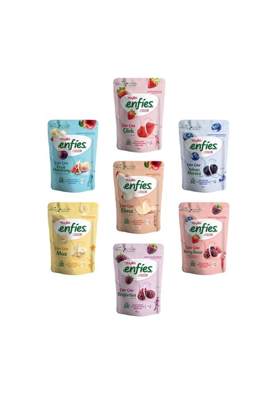 Enfies Freeze Dried Dondurularak Kurutulmuş Çıtır Meyve-7 Çeşit Mix - 861871025 Diğer