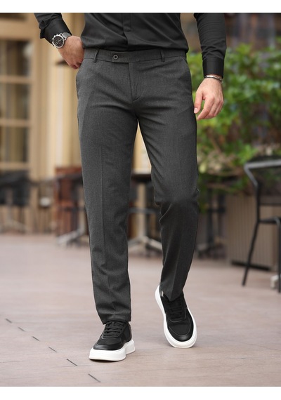 A Kalite Slim Fit Likralı Kumaş Pantolon Antrasit