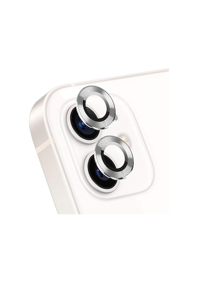 Apple Uyumlu iPhone 11 / 12 / 12 Mini Raze Metal Kamera Lens Koruyucu Gümüş