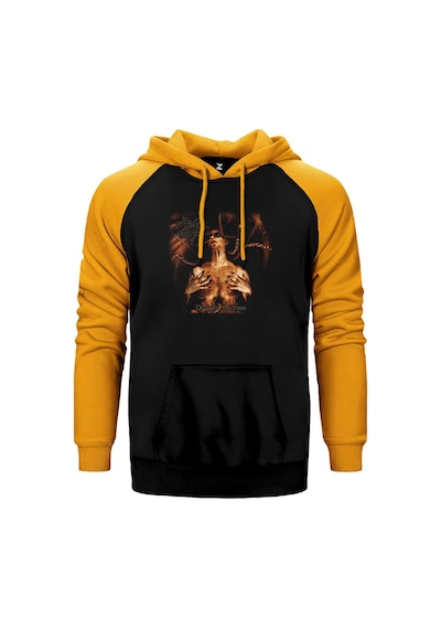 Dark Funeral Diabolis Interium Sarı Renk Reglan Kol Kapşonlu Sweatshirt Sarı
