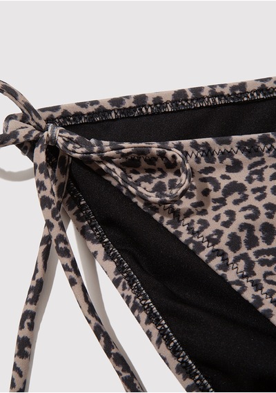 Mavi - Leopar Desenli Kahverengi Bikini Altı 1913185-33653