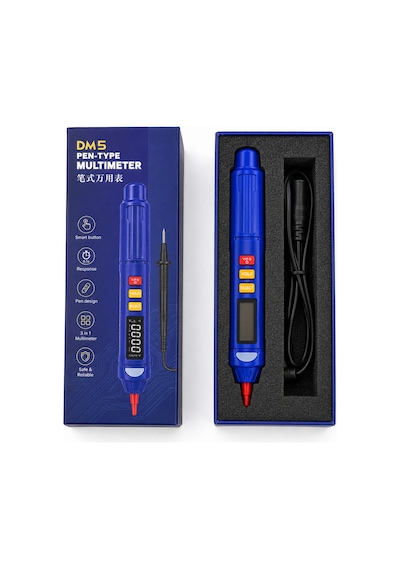 Dm5 Akıllı Kalem Tipi Dijital Multimetre 3'ü 1 Arada Voltaj Test Ve Faz Sırası Ölçer Avometre